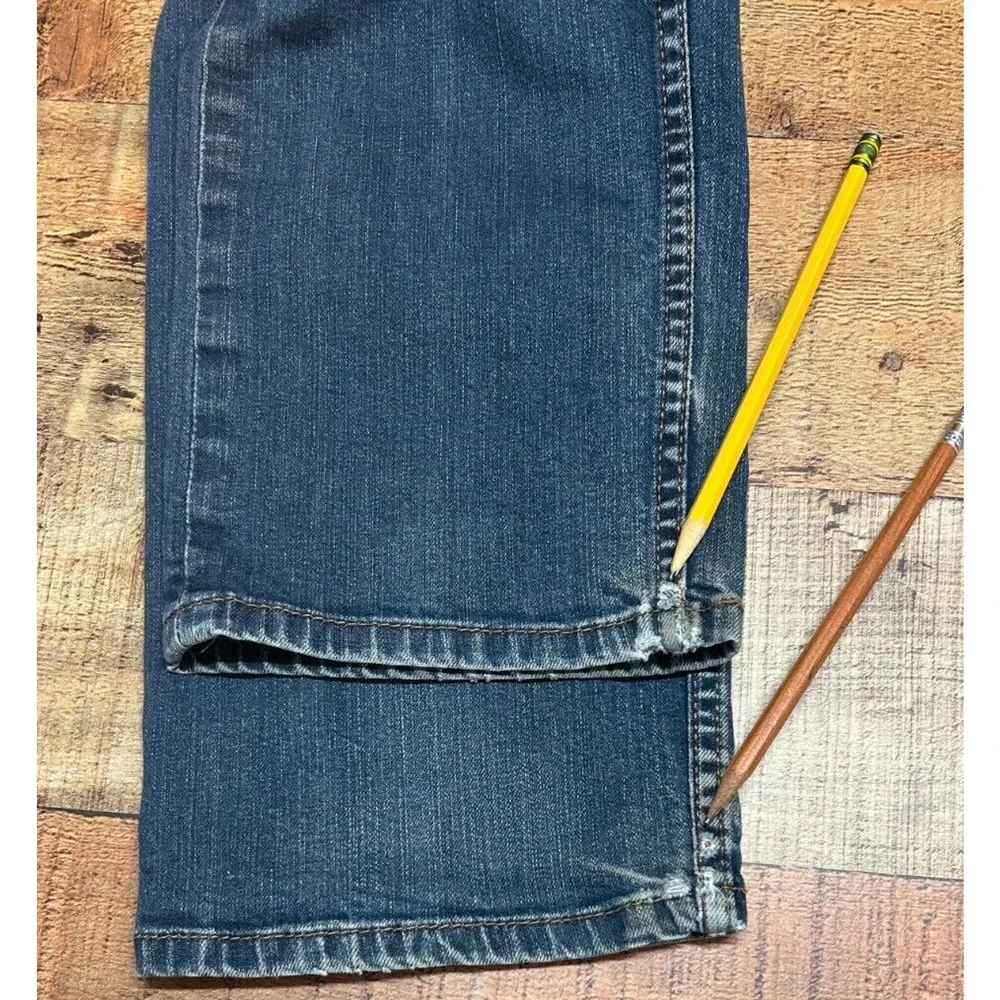 Levis 505 Jeans Mens 31X32 Blue Faded Whiskering Actual 31X30 Medium Wash‎